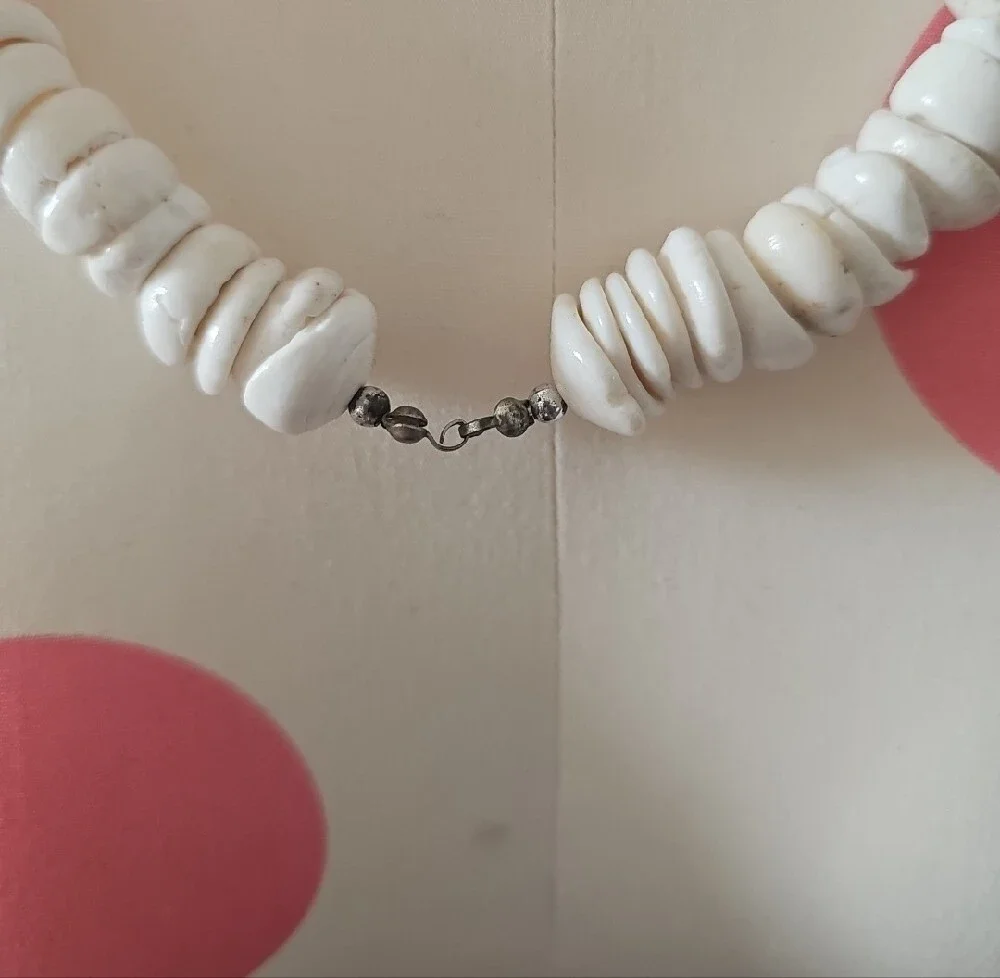White Assorted Puka  Shell Bead Necklace - Men Women Jewelry